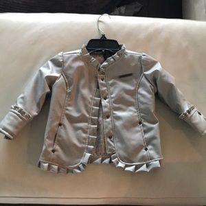 Gray “leather” jacket